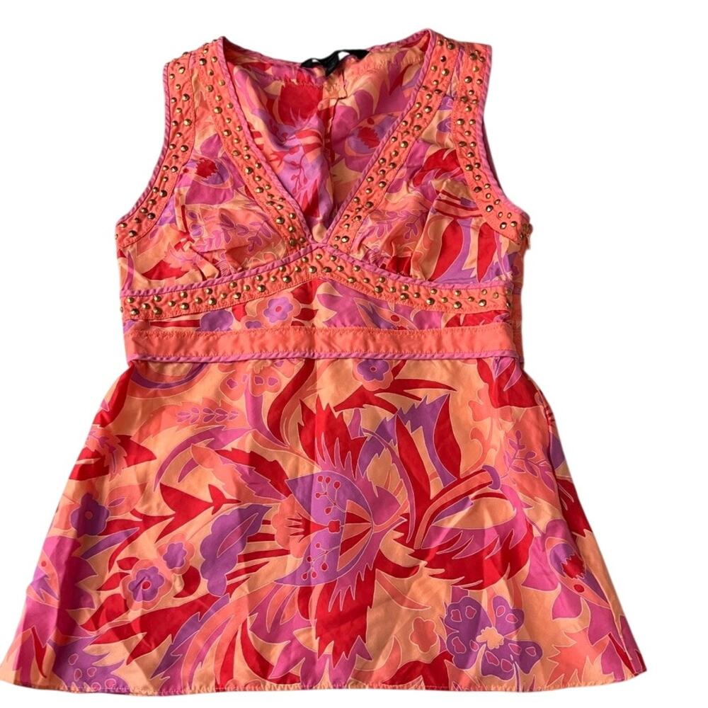 Vintage Express Design Studio Womens Y2K Silk Babydoll Top Size Medium Fairy